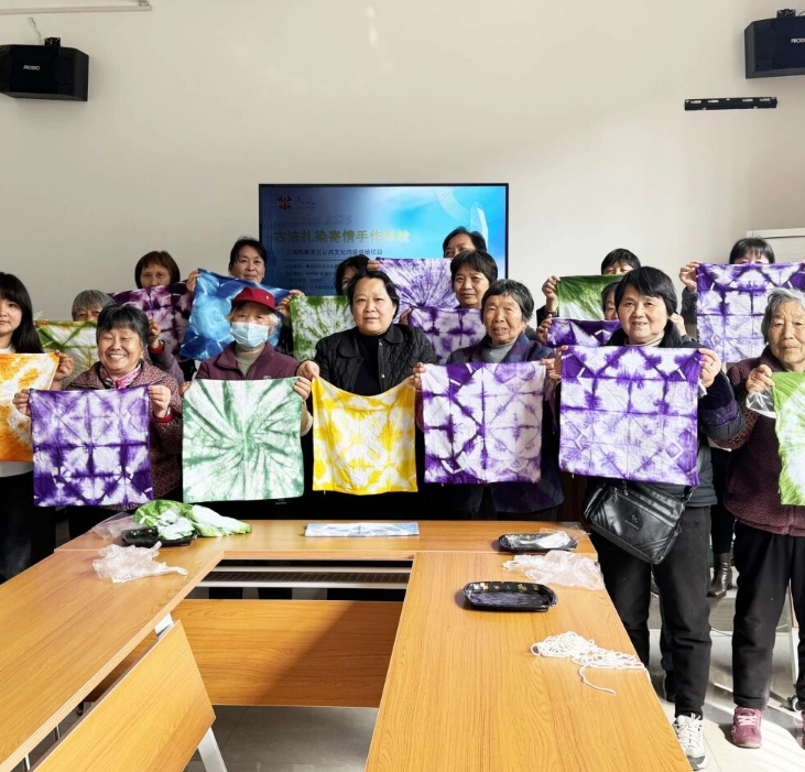 居村教育动态丨胡桥村开展手工扎染制作活动